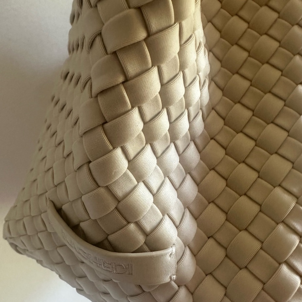 Naghedi Cream Woven Tote Bag - Size Small - Picture 8 of 11